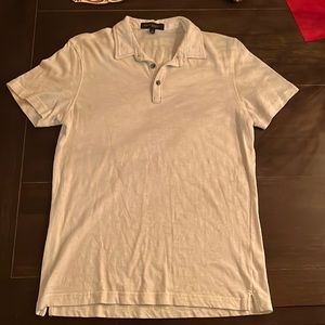 White linen Robert Barakett polo shirt